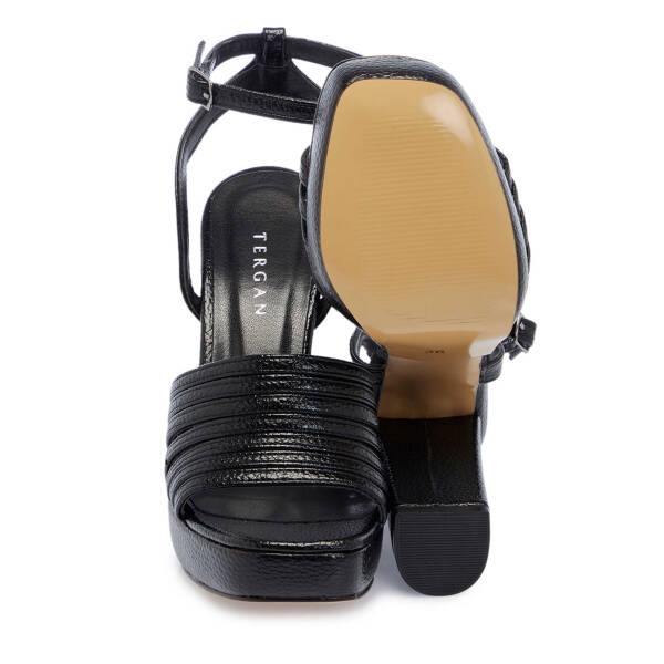 Siyah Vegan Kadın Topuklu Ayakkabı - K25Y1AY67829-O3C - 4