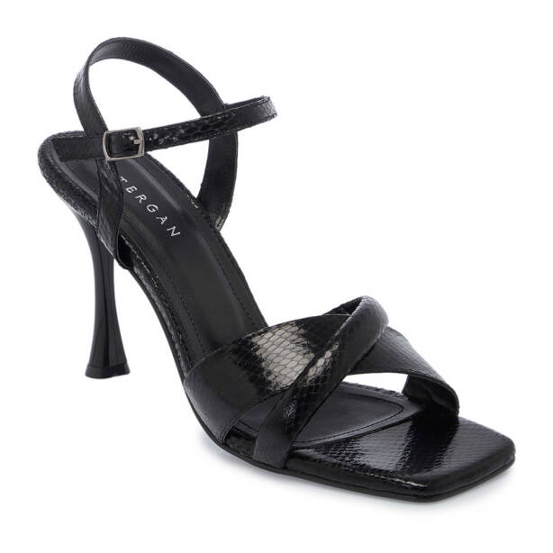 Siyah Vegan Kadın Topuklu Ayakkabı - K25Y1AY67830-O3C - 2