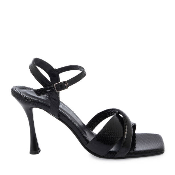 Siyah Vegan Kadın Topuklu Ayakkabı - K25Y1AY67830-O3C 