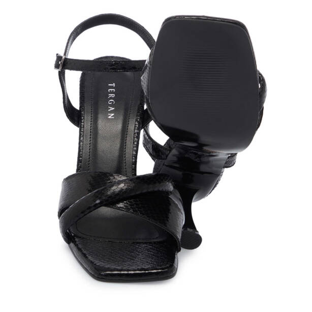 Siyah Vegan Kadın Topuklu Ayakkabı - K25Y1AY67830-O3C - 4