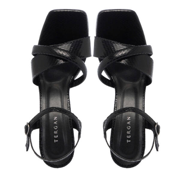 Siyah Vegan Kadın Topuklu Ayakkabı - K25Y1AY67830-O3C - 5