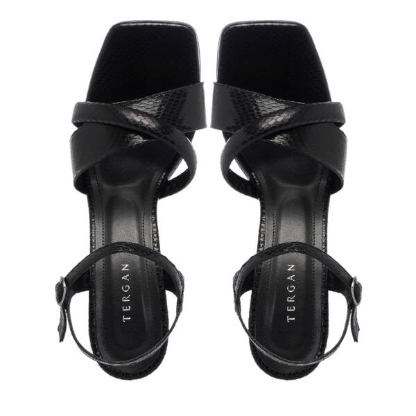 Siyah Vegan Kadın Topuklu Ayakkabı - K25Y1AY67830-O3C - 5