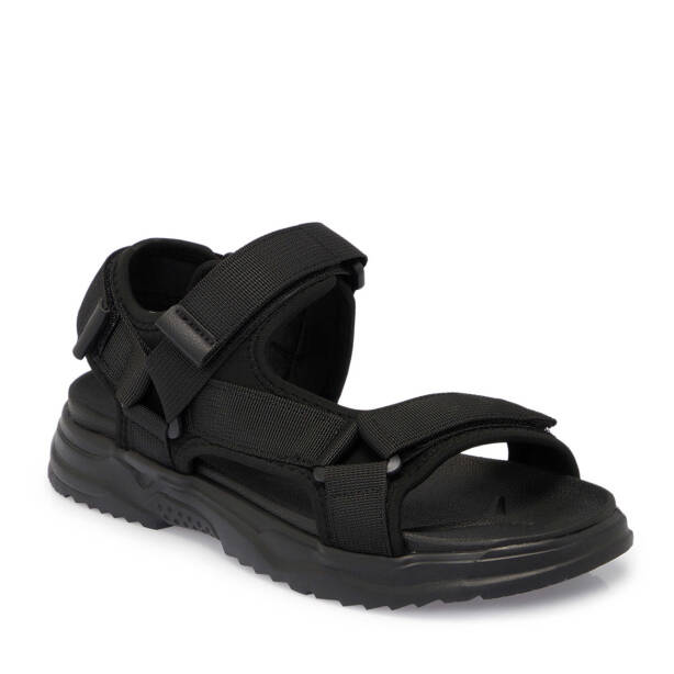 Siyah Vegan - Tekstil Erkek Sandalet - E25Y1SN57400-I46 - Tergan