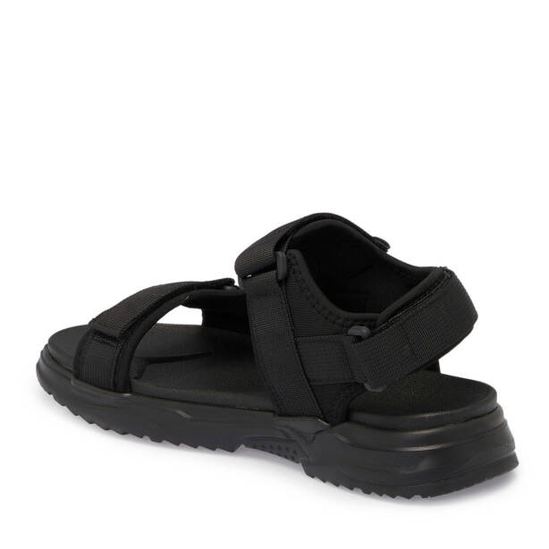 Siyah Vegan - Tekstil Erkek Sandalet - E25Y1SN57400-I46 - Tergan