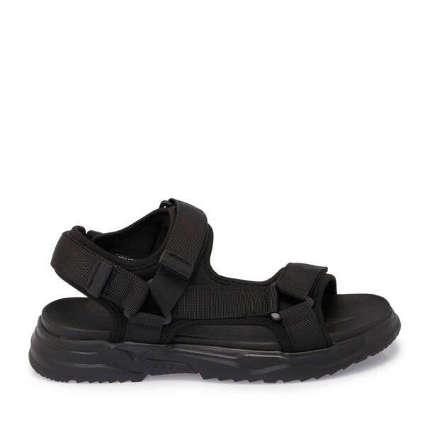 Siyah Vegan - Tekstil Erkek Sandalet - E25Y1SN57400-I46 - 3