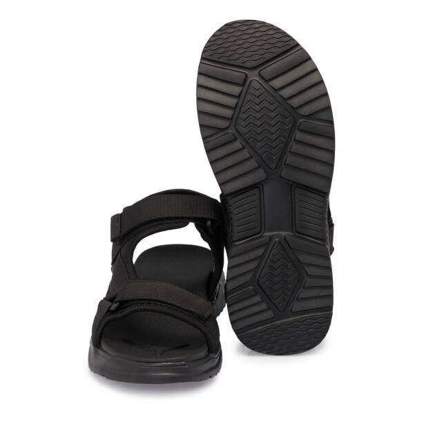 Siyah Vegan - Tekstil Erkek Sandalet - E25Y1SN57400-I46 - Tergan