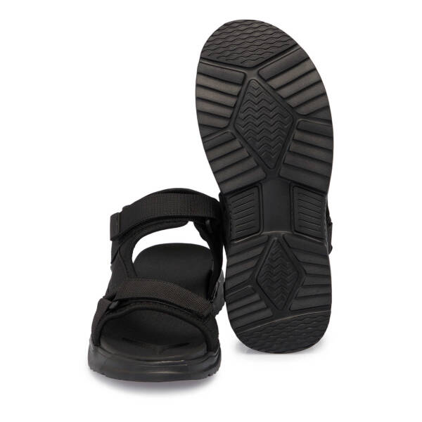 Siyah Vegan - Tekstil Erkek Sandalet - E25Y1SN57400-I46 - 4