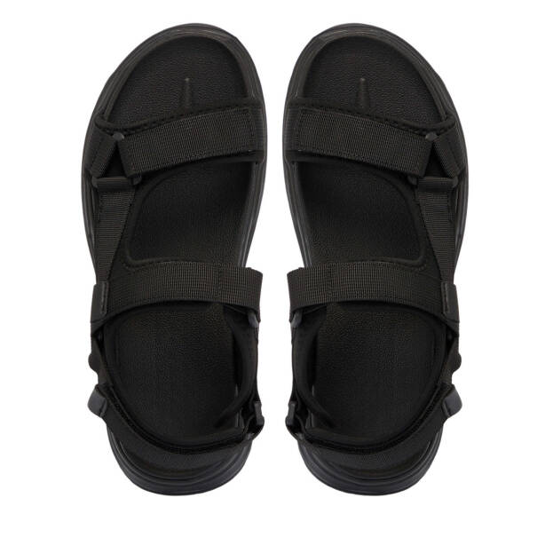 Siyah Vegan - Tekstil Erkek Sandalet - E25Y1SN57400-I46 - Tergan