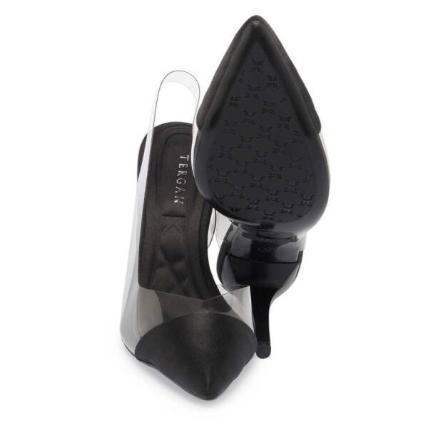 Siyah Vegan - Tekstil Kadın Stiletto - K24I1AY67327-A10 - 4