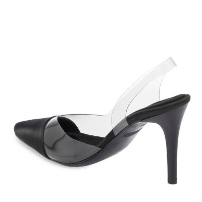  Siyah Vegan-Tekstil Kadın Stiletto - K24I1AY67327-A10 | Siyah - 2