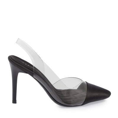  Siyah Vegan-Tekstil Kadın Stiletto - K24I1AY67327-A10 | Siyah - 3