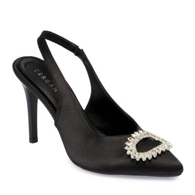  Siyah Vegan-Tekstil Kadın Stiletto - K24I1AY67328-A10 