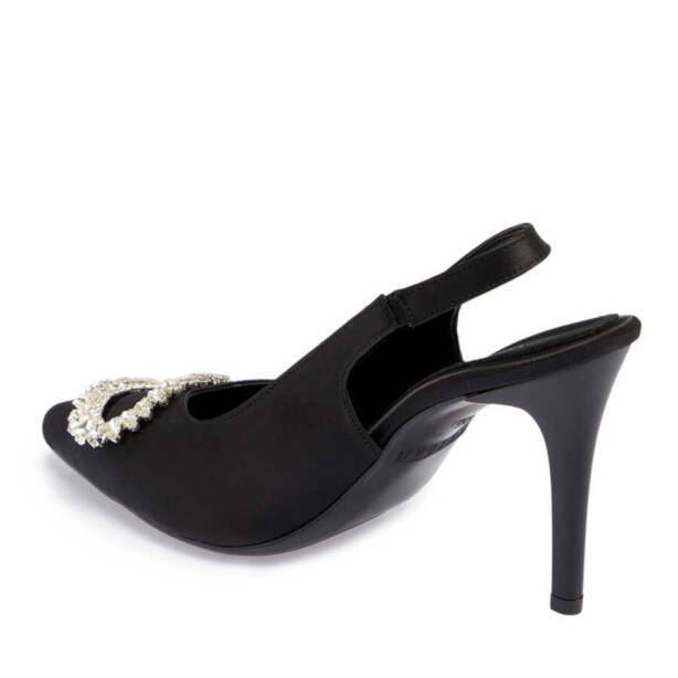 Siyah Vegan - Tekstil Kadın Stiletto - K24I1AY67328-A10 - 3