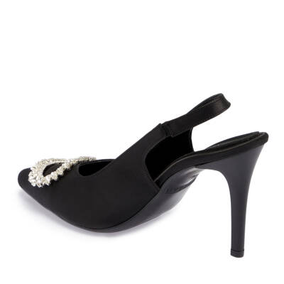  Siyah Vegan-Tekstil Kadın Stiletto - K24I1AY67328-A10 - 2
