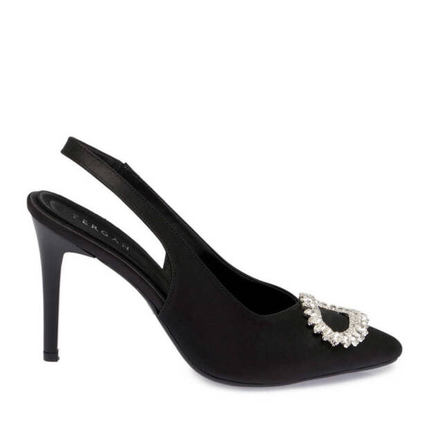 Siyah Vegan - Tekstil Kadın Stiletto - K24I1AY67328-A10 - 1