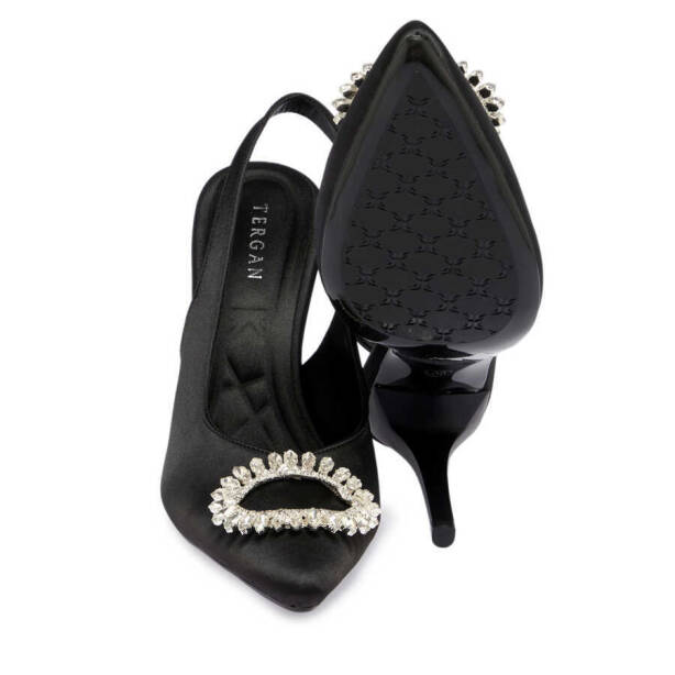 Siyah Vegan - Tekstil Kadın Stiletto - K24I1AY67328-A10 - 4