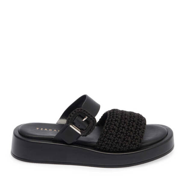 Siyah Vegan - Tekstil Kadın Terlik - K24Y1TR67079-D62 - 3