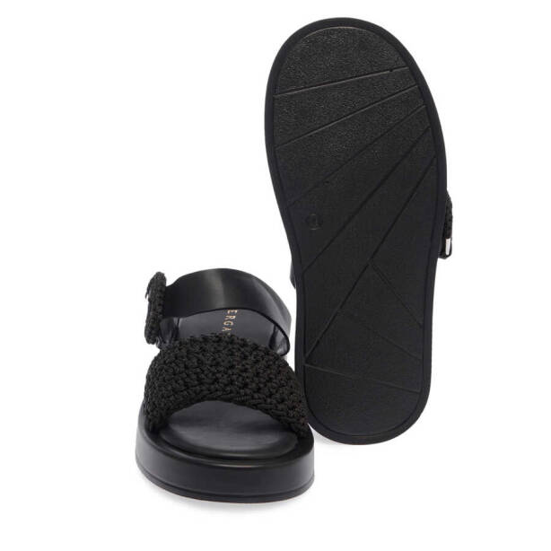 Siyah Vegan - Tekstil Kadın Terlik - K24Y1TR67079-D62 - 4