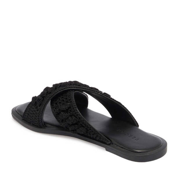 Siyah Vegan - Tekstil Kadın Terlik - K24Y1TR67082-D62 - 2