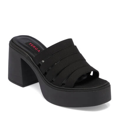 Siyah Vegan-Tekstil Kadın Terlik - K24Y1TR67423-Q8Z 