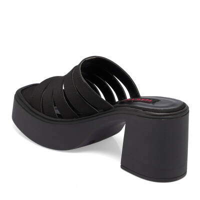 Siyah Vegan-Tekstil Kadın Terlik - K24Y1TR67423-Q8Z - 2