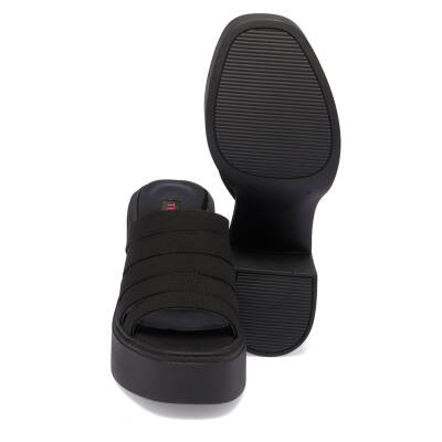 Siyah Vegan-Tekstil Kadın Terlik - K24Y1TR67423-Q8Z - 4