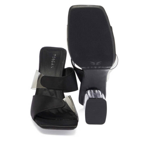 Siyah Vegan - Tekstil Kadın Terlik - K24Y1TR67427-A10 - 4