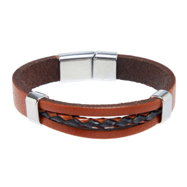 Taba Deri Erkek Bileklik - E1BLK0410237-E08 - 1