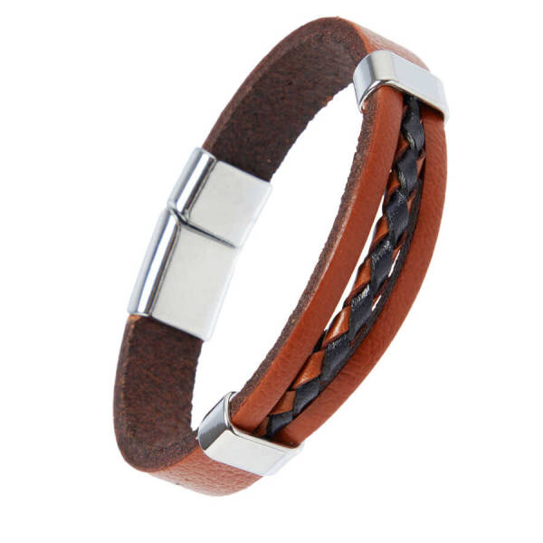 Taba Deri Erkek Bileklik - E1BLK0410237-E08 - 2