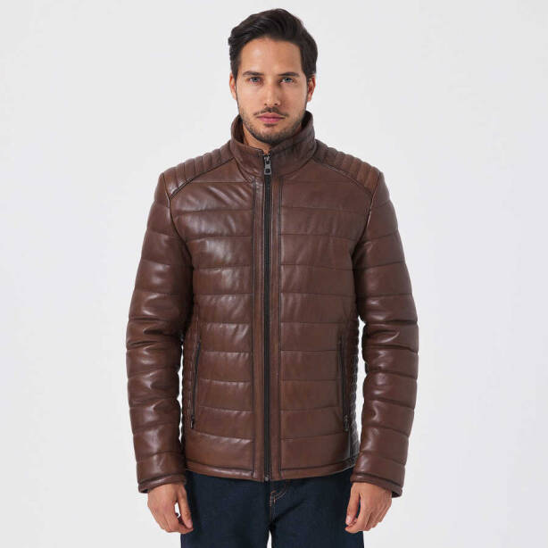 Taba Hakiki Deri Erkek Deri Mont - E23KDM310514-R46 - Tergan