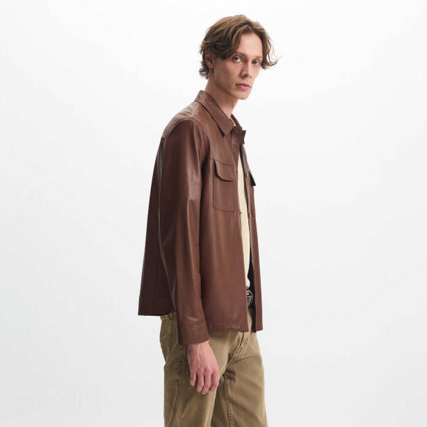 Taba Deri Erkek Deri Mont - E24IDM310561-T0W - 2