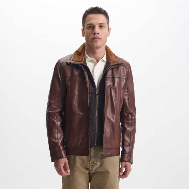 Taba Hakiki Deri Erkek Deri Mont - E24KDM310569-Q7C - 3