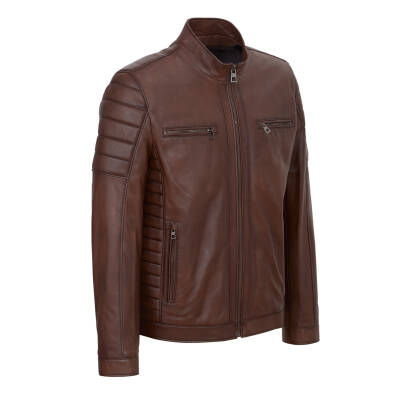 Taba Deri Erkek Deri Mont - E24KDM310576-R46 - 2