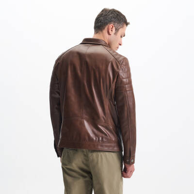 Taba Deri Erkek Deri Mont - E24KDM310580-Q8G - 4