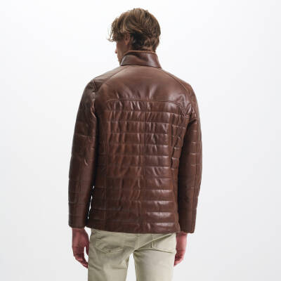 Taba Deri Erkek Deri Mont - E24KDM310582-Q8G - 4
