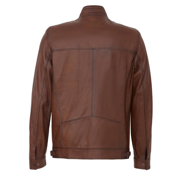 Taba Deri Erkek Deri Mont - E25KDM310604-R46 - Tergan Four Season