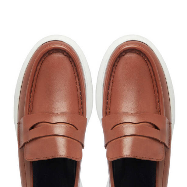 Taba Deri Erkek Loafer - E24S1AY57251-A29 - Tergan