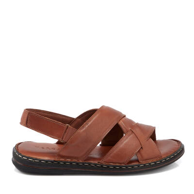 Taba Deri Erkek Sandalet - E25Y1SN57149-A29 - 3