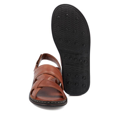 Taba Deri Erkek Sandalet - E25Y1SN57149-A29 - 4