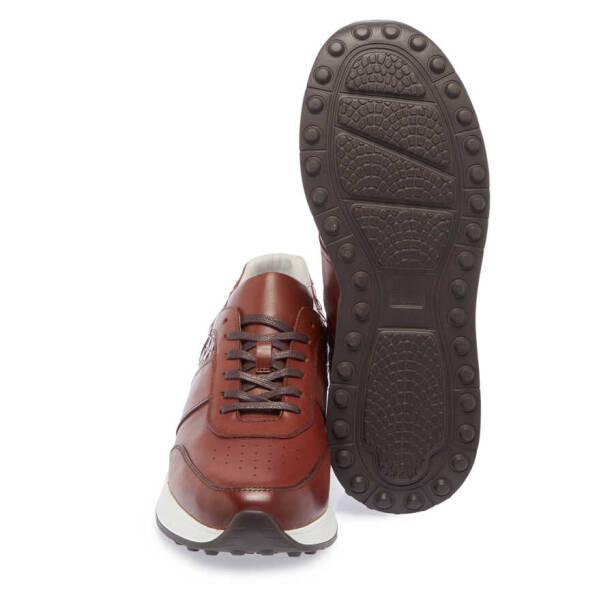 Taba Deri Erkek Sneaker - E24I1AY56708-A37 - 4