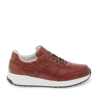  Taba Deri Erkek Sneaker - E24I1AY56708-A37 - 3