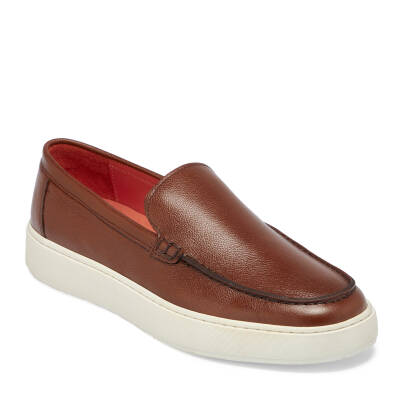  Taba Deri Erkek Sneaker - E24I1AY56832-B67 