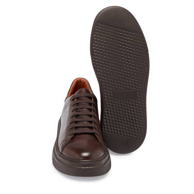 Taba Deri Erkek Sneaker - E24S1AY57067-A37 - 4