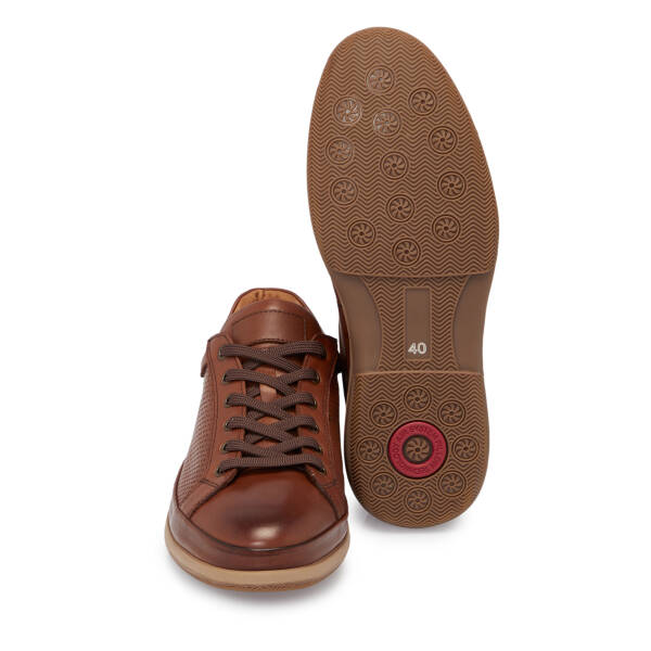Taba Deri Erkek Sneaker - E25S1AY57541-A29 - 4