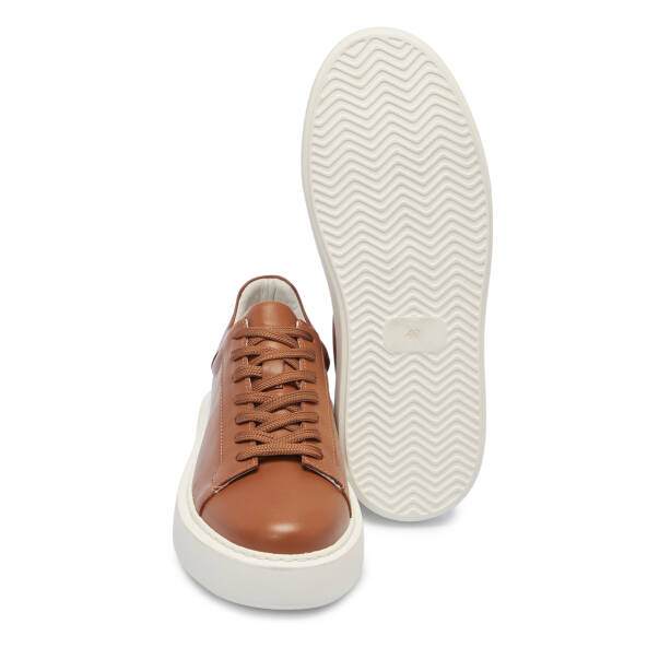 Taba Deri Erkek Sneaker - E25S1AY57546-A29 - 4