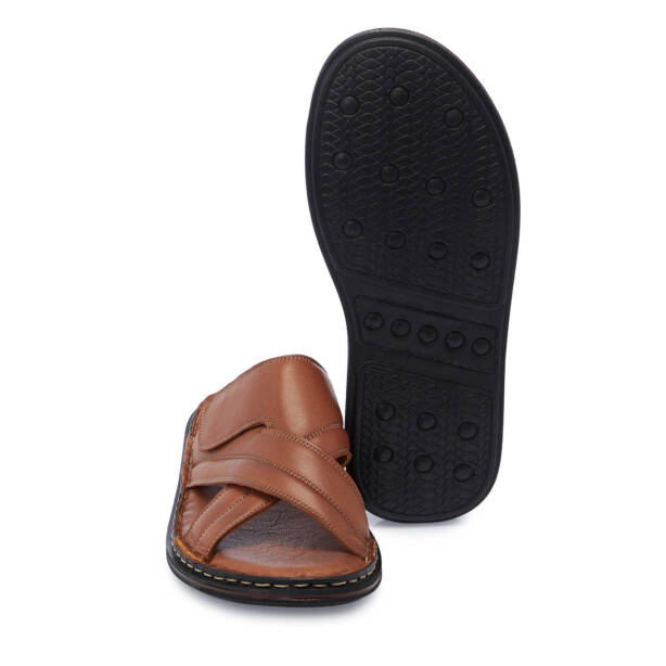 Taba Hakiki Deri Erkek Terlik - E25Y1TR57156-A29 - Tergan