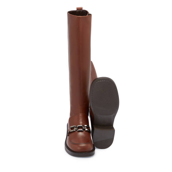 Taba Deri Kadın Çizme - K23K1CM67040-A37 - 4
