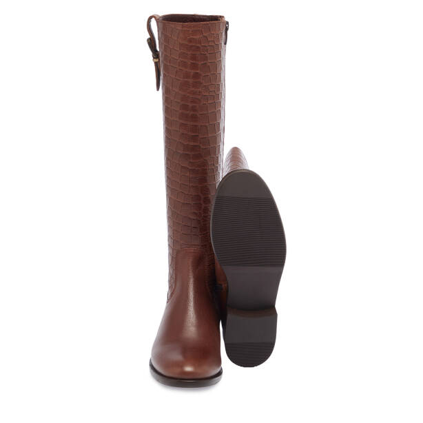 Taba Deri Kadın Çizme - K23K1CM67042-O05 - Tergan
