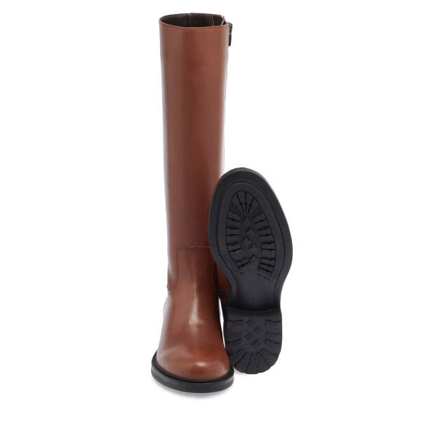 Taba Deri Kadın Çizme - K23K1CM67045-A37 - 4