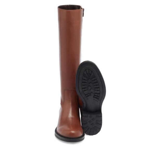 Taba Deri Kadın Çizme - K23K1CM67045-A37 - 4
